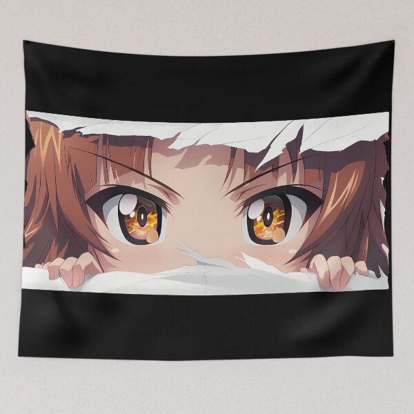 Item preview, Nishizumi Miho Girls Und Panzer Amber Eyes Peeker Torn Paper Close Up designed and sold by PMartistStudio.