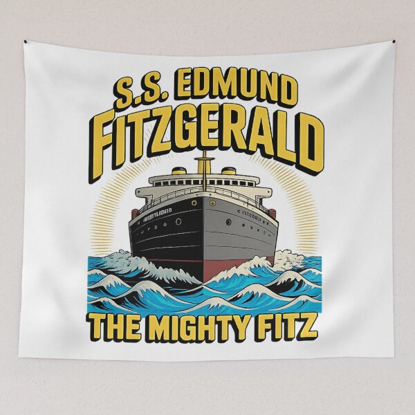Item preview, mighty fitz lake superior freighter legend artwork designed and sold by ArtDesignTp.