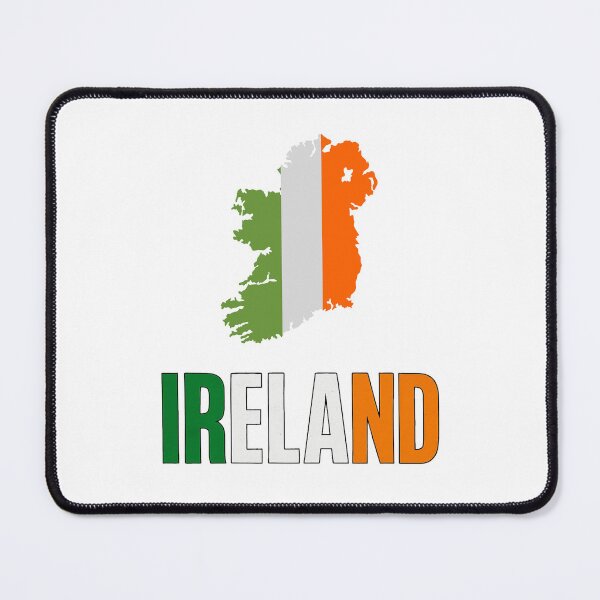 Item preview, Ireland Map Silhouette Flag Typography Art designed and sold by Crevadstore .