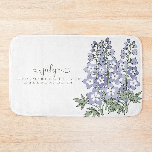 Item preview, Blue Larkspur July Birth Flower Calendar  designed and sold by storieslanguage.