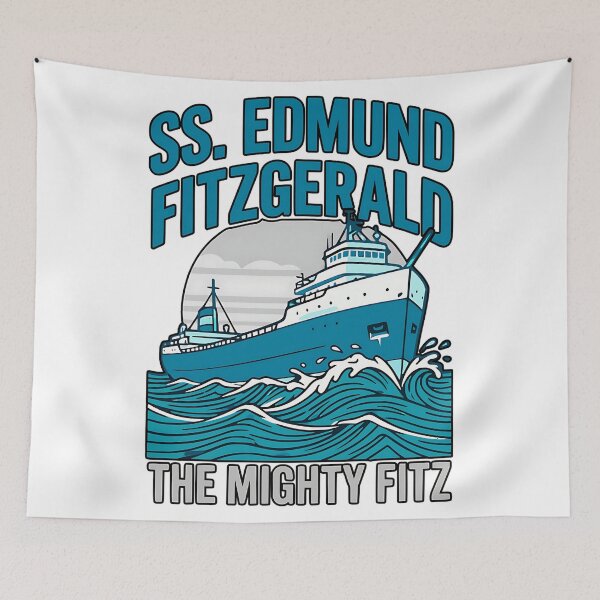 Item preview, lake superior heritage mighty fitz nautical design designed and sold by ArtDesignTp.