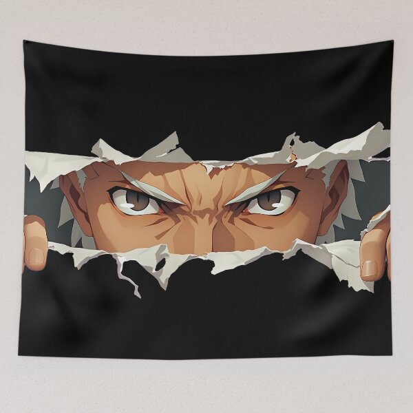 Item preview, Archer Fate Stay Night Stoic Stare Peeker Through Torn Paper Close Up designed and sold by PMartistStudio.
