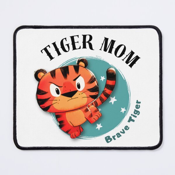 Item preview, Tiger Mom Chinese Zodiac – Brave Tiger Mom Illustration designed and sold by OriginalMindArt.