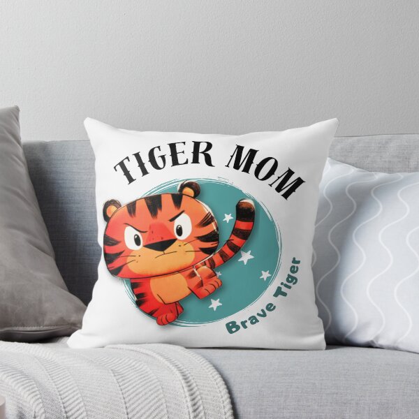 Item preview, Tiger Mom Chinese Zodiac – Brave Tiger Mom Illustration designed and sold by OriginalMindArt.