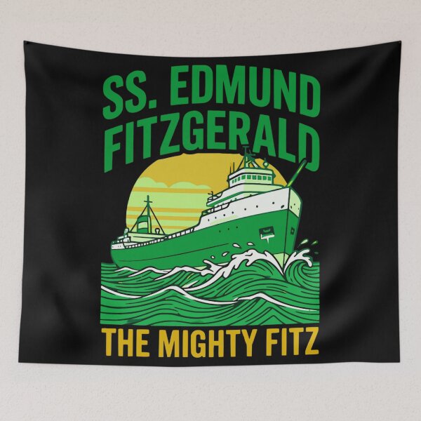 Item preview, mighty fitz great lakes shipwreck history artwork designed and sold by ArtDesignTp.