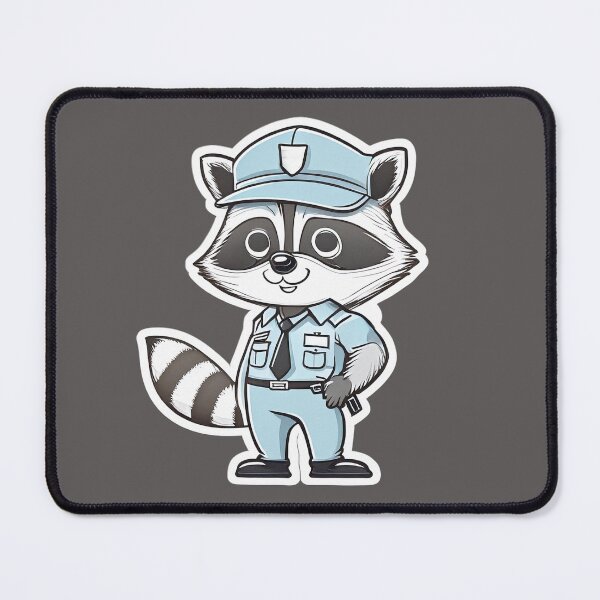 Item preview, Security Guard Raccoon – Cute Cartoon Night Guard designed and sold by ChernivtsiSkoda.