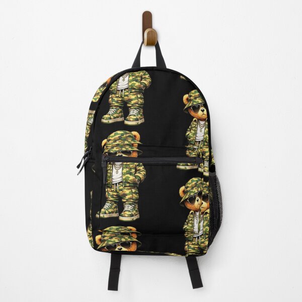 Item preview, Camo Hip Hop Teddy Bear Camouflage Gangsta Cool Streetwear designed and sold by RDGNR.