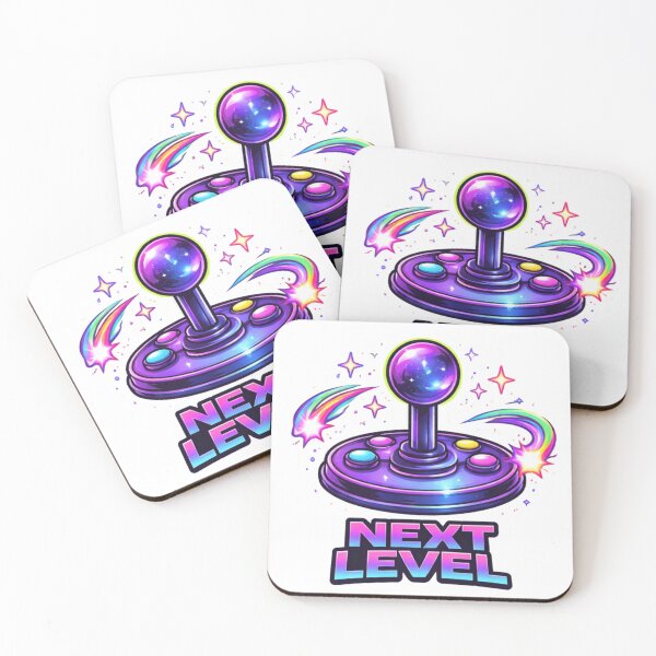 Item preview, Next Level Retro Arcade Joystick – Neon Gamer Vaporwave Gaming Design designed and sold by NuniDesigns.