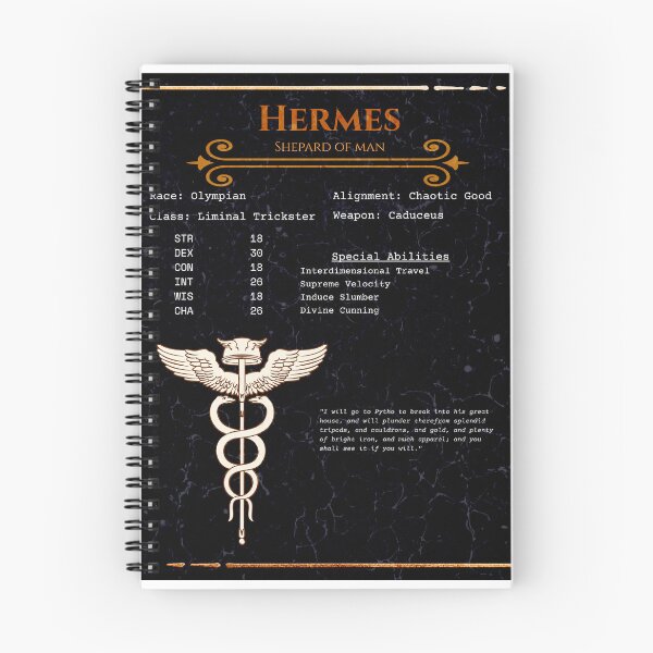 Item preview, Hermes RPG Character Sheet - Greek Mythology Gaming Gift designed and sold by ShopStellar.