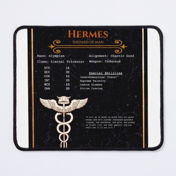 Item preview, Hermes RPG Character Sheet - Greek Mythology Gaming Gift designed and sold by ShopStellar.