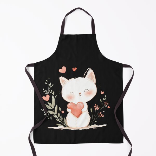 Item preview, Cute Cat Holding a Heart designed and sold by mando24895.