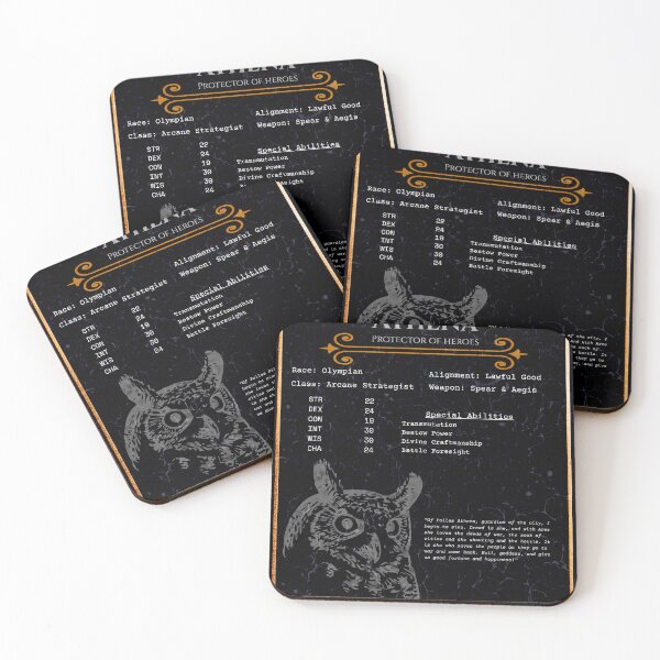 Item preview, Athena RPG Character Sheet - Greek Mythology Gaming Gift designed and sold by ShopStellar.