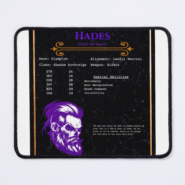 Item preview, Hades RPG Character Sheet - Greek Mythology Gaming Gift designed and sold by ShopStellar.