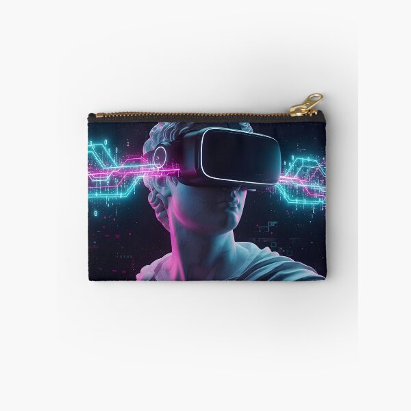 Item preview, Cyberpunk David - Neon Vaporwave VR Statue Aesthetic designed and sold by powersunlight.
