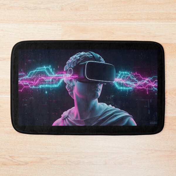Item preview, Cyberpunk David - Neon Vaporwave VR Statue Aesthetic designed and sold by powersunlight.