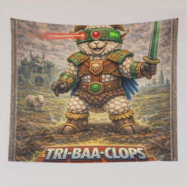 Item preview, Tri-Baa-Clops, 3-Visor Sheep Scoutmaster | Sheep-Man Sheepism Parody designed and sold by Thpoar.