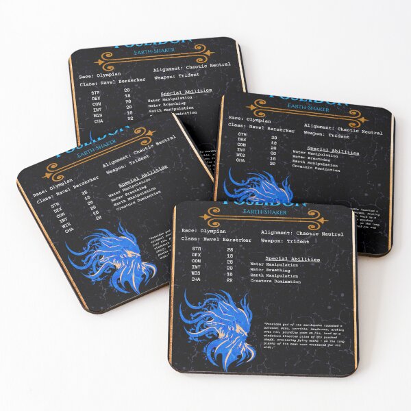 Item preview, Poseidon RPG Character Sheet - Greek Mythology Gaming Gift designed and sold by ShopStellar.