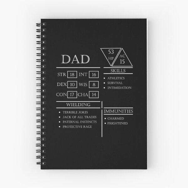Item preview, Dad Stats Character SheetWhite  designed and sold by Christmasstore2.