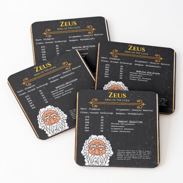 Item preview, Zeus RPG Character Sheet - Greek Mythology Gaming Gift designed and sold by ShopStellar.