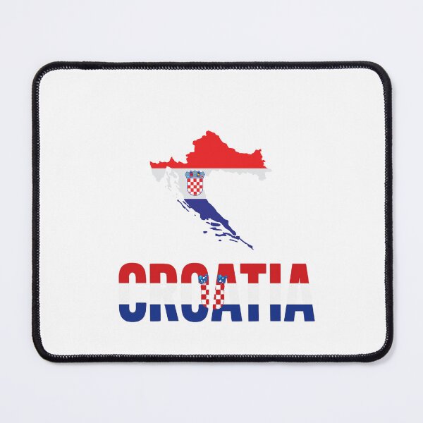 Item preview, Croatia Map and Flag Patriotic Typography Art designed and sold by Crevadstore .