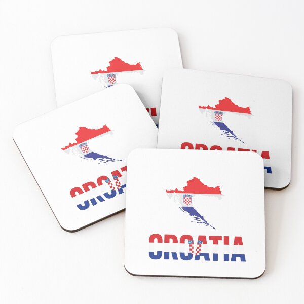 Item preview, Croatia Map and Flag Patriotic Typography Art designed and sold by Crevadstore .