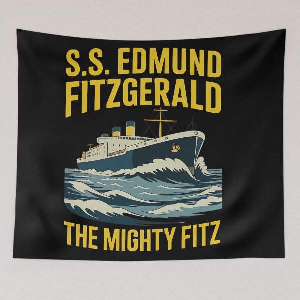 Item preview, great lakes mighty fitz maritime heritage artwork designed and sold by ArtDesignTp.