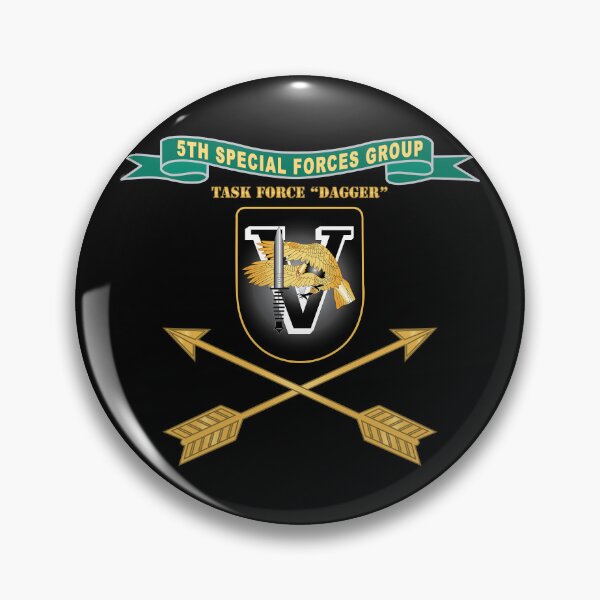 Item preview, Army - 5th Special Forces Group - Flash - TF Dagger w Ribbon - Br X 300 designed and sold by Military Insignia Products.