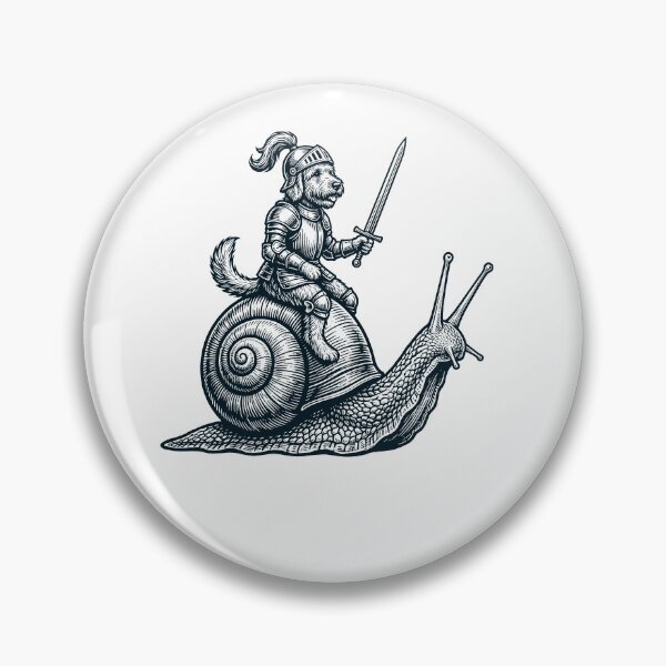 Item preview, Vinatge Goldendoodle Riding Snail Medieval Knight Dog Lover designed and sold by DoodleTortle.