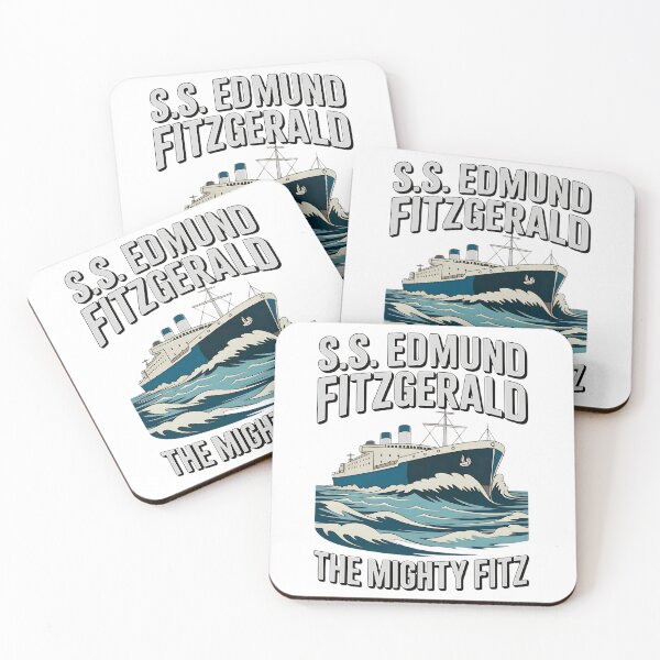 Item preview, lake superior mighty fitz shipwreck tribute design designed and sold by ArtDesignTp.