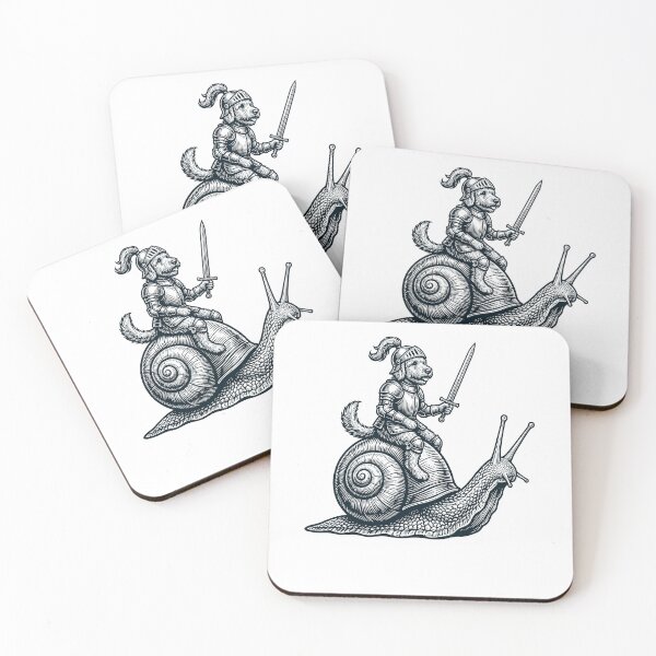 Item preview, Vinatge Goldendoodle Riding Snail Medieval Knight Dog Lover designed and sold by DoodleTortle.