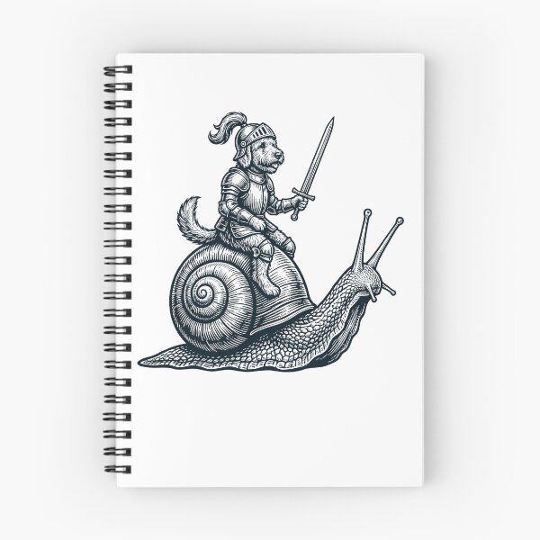 Item preview, Vinatge Goldendoodle Riding Snail Medieval Knight Dog Lover designed and sold by DoodleTortle.