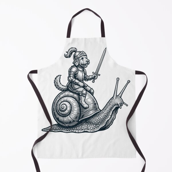 Item preview, Vinatge Goldendoodle Riding Snail Medieval Knight Dog Lover designed and sold by DoodleTortle.