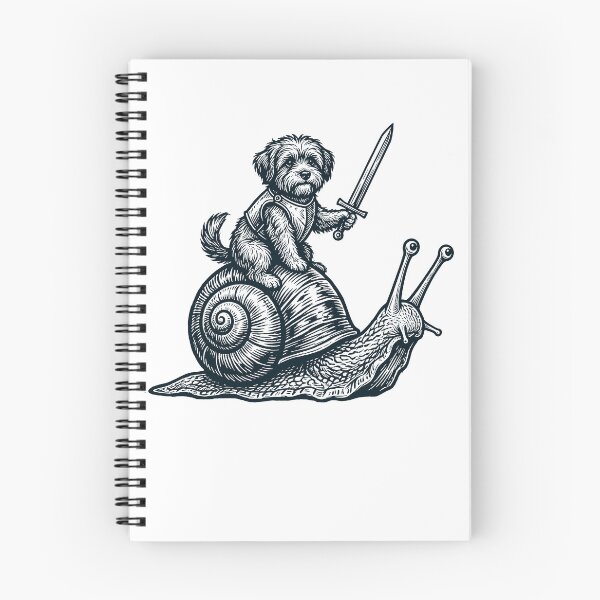 Item preview, Vinatge Havanese Riding Snail Medieval Knight Dog Lover designed and sold by DoodleTortle.