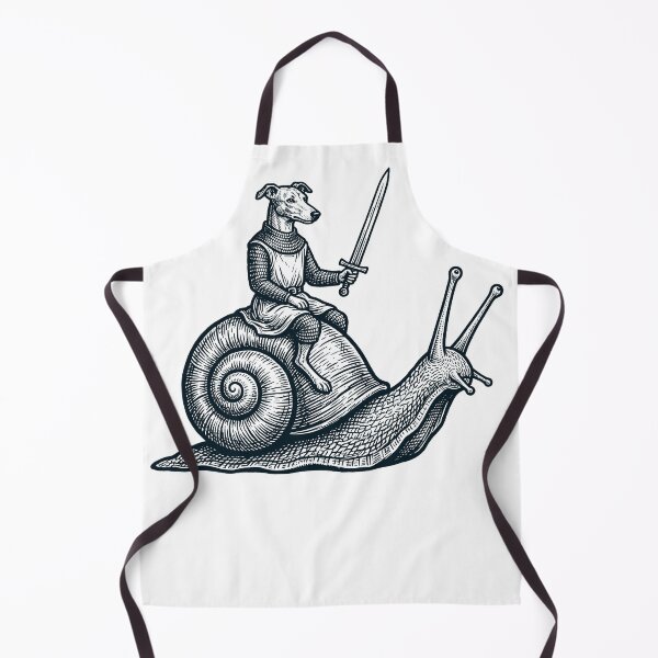 Item preview, Vinatge Greyhound Riding Snail Medieval Knight Dog Lover designed and sold by DoodleTortle.