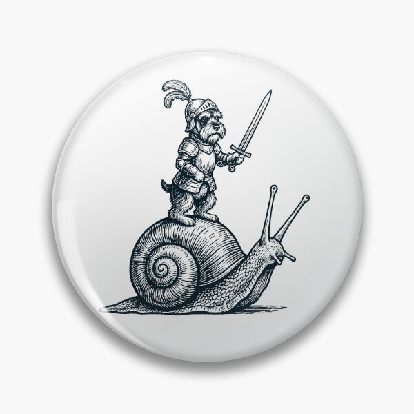 Artikelvorschau, Vintage Zwergschnauzer reitet Schnecke Mittelalterlicher Ritter Hundeliebhaber entworfen und verkauft von DoodleTortle.