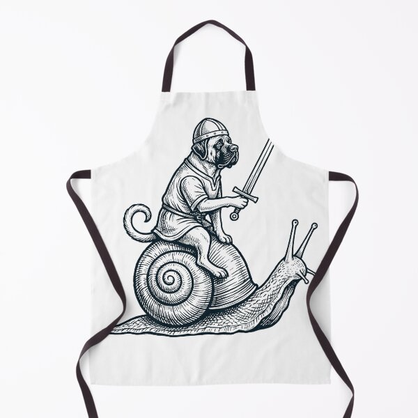 Item preview, Vinatge Mastiff Riding Snail Medieval Knight Dog Lover designed and sold by DoodleTortle.