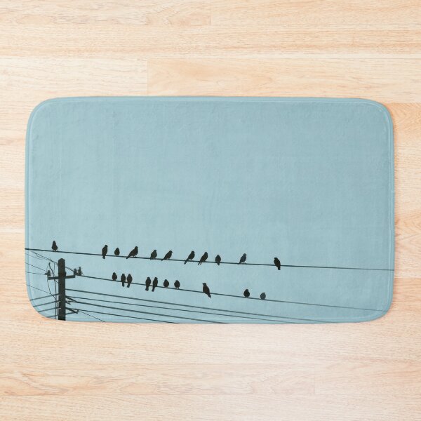 Item preview, Birds sit on power lines at dusk designed and sold by anytka.