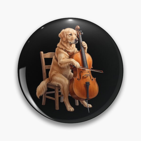 Item preview, Golden Retriever Playing Cello Player Cellist Dog Lover designed and sold by TerryConnells.