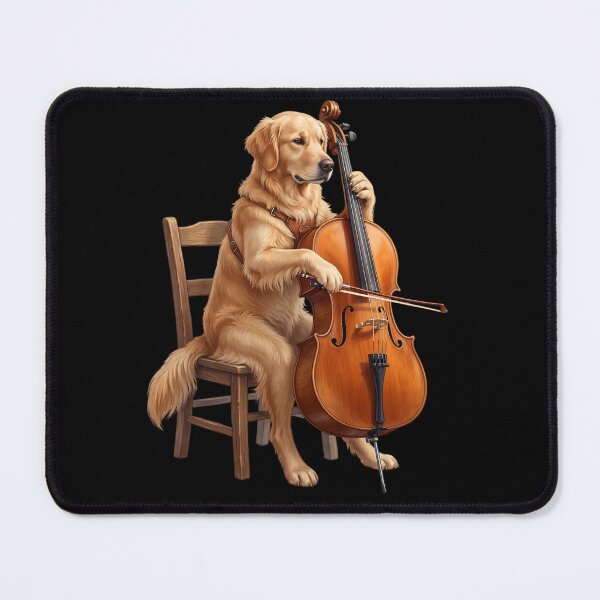 Item preview, Golden Retriever Playing Cello Player Cellist Dog Lover designed and sold by TerryConnells.