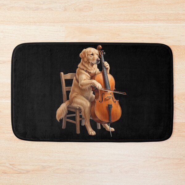 Item preview, Golden Retriever Playing Cello Player Cellist Dog Lover designed and sold by TerryConnells.