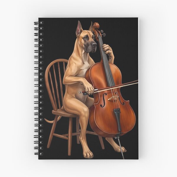 Item preview, Great Dane Playing Cello Player Cellist Dog Lover designed and sold by TerryConnells.
