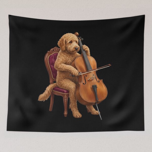 Item preview, Goldendoodle Playing Cello Player Cellist Dog Lover designed and sold by TerryConnells.