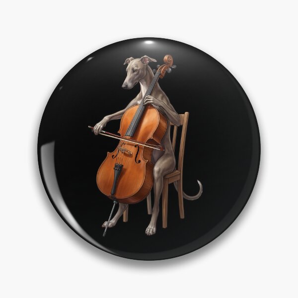 Item preview, Greyhound Playing Cello Player Cellist Dog Lover designed and sold by TerryConnells.
