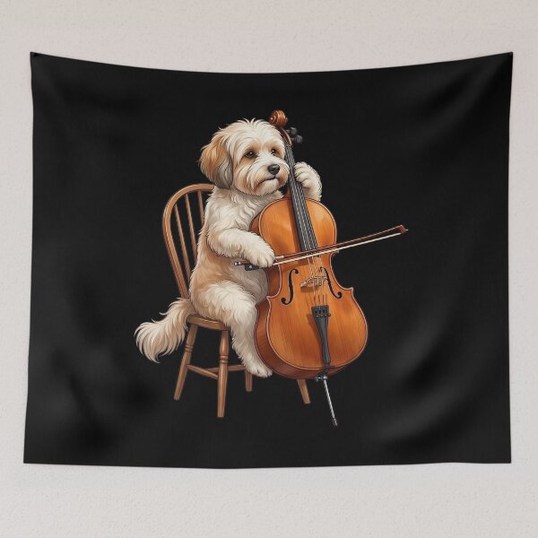 Item preview, Havanese Playing Cello Player Cellist Dog Lover designed and sold by TerryConnells.