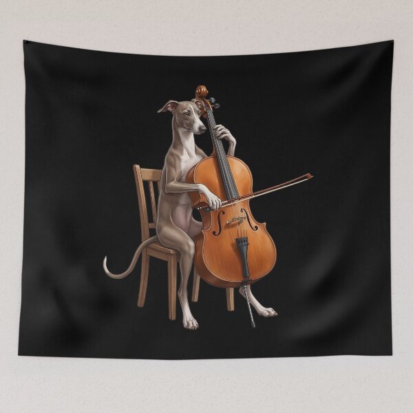 Item preview, Italian Greyhound Playing Cello Player Cellist Dog Lover designed and sold by TerryConnells.