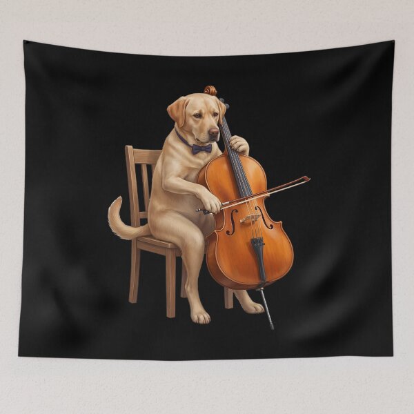 Item preview, Labrador Retriever Playing Cello Player Cellist Dog Lover designed and sold by TerryConnells.