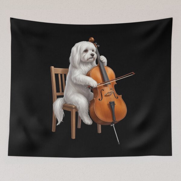 Item preview, Maltese Playing Cello Player Cellist Dog Lover designed and sold by TerryConnells.