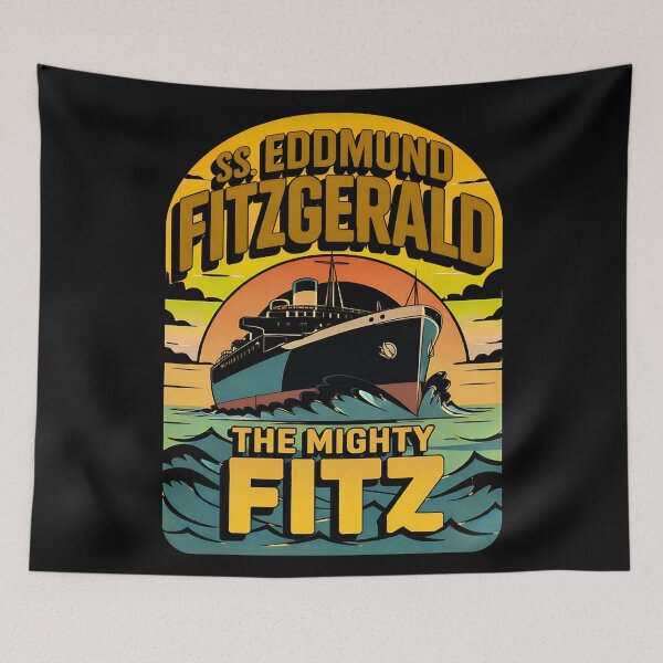 Item preview, edmund fitzgerald lake superior nautical legend art designed and sold by ArtDesignTp.