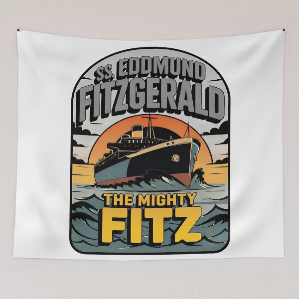 Item preview, mighty fitz lake superior shipwreck heritage design designed and sold by ArtDesignTp.