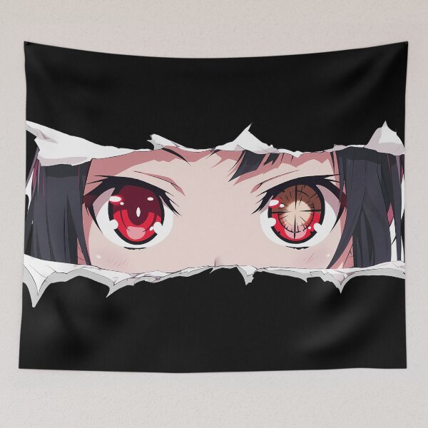Item preview, Kurumi Tokisaki Date A Live Heterochromia Peeker Through Torn Paper designed and sold by PMartistStudio.
